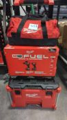 Milwaukee Tools: Milwaukee Rapid Charge stations, 2 Drill Sets, Packout, M12 tools, rachet