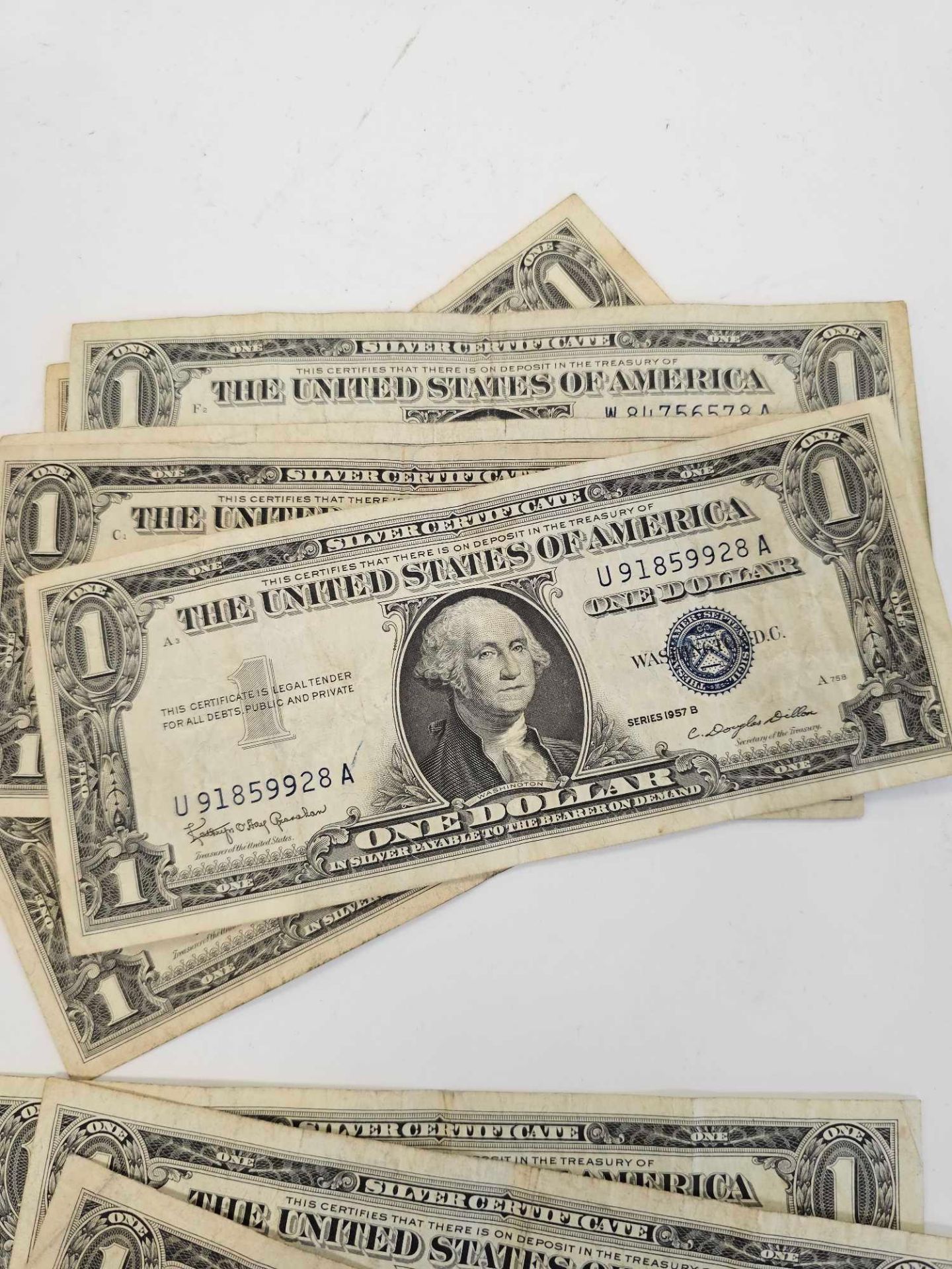 (10) Assorted $1 Dollar Silver Certificates - Image 3 of 6