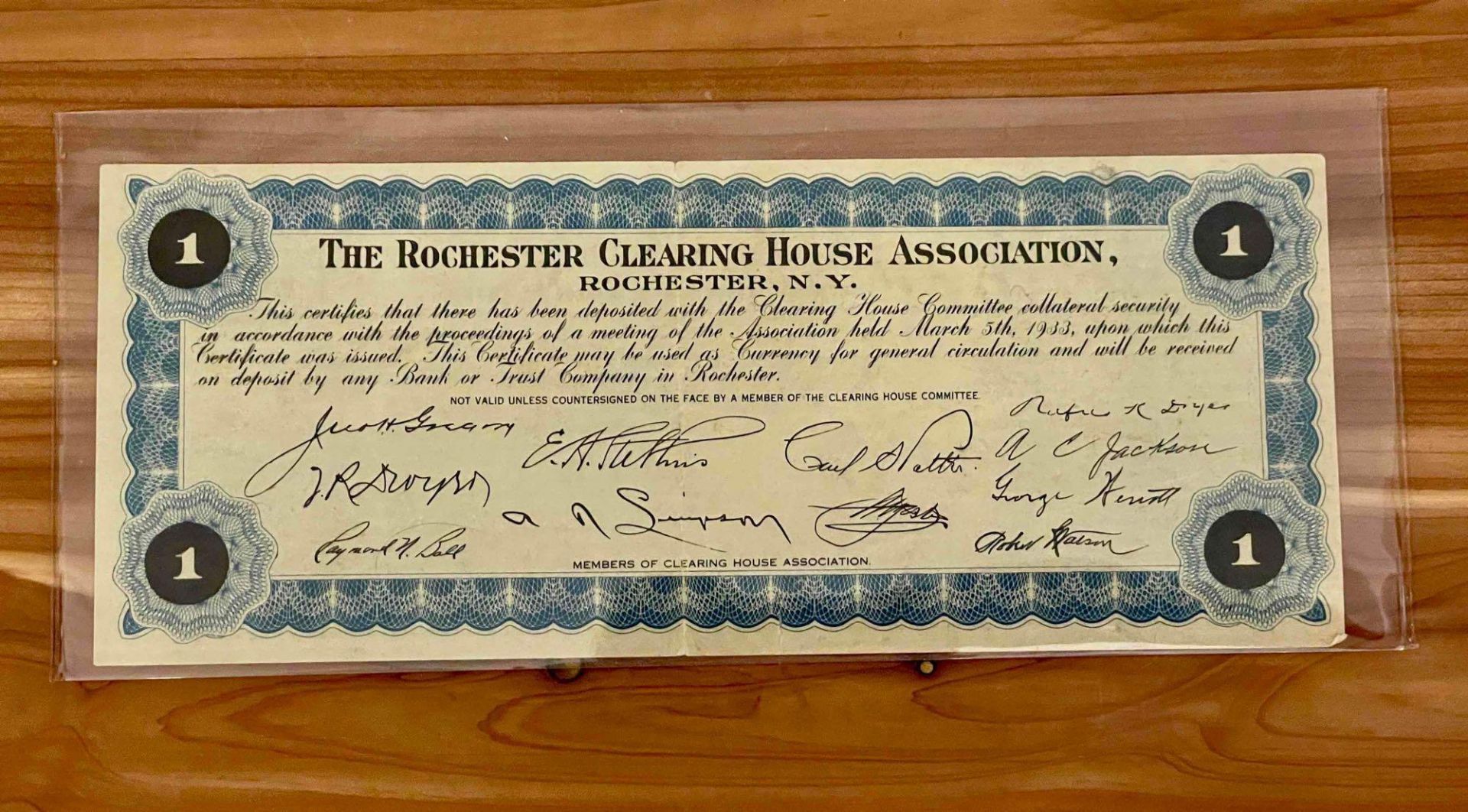 Rochester, NY The Rochester Clearing House Association $1 & Lucky Wedding Coin - Image 2 of 2