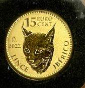 2022 M Spain Spanish Doubloon - Lynx Gold 15 Euro Cent