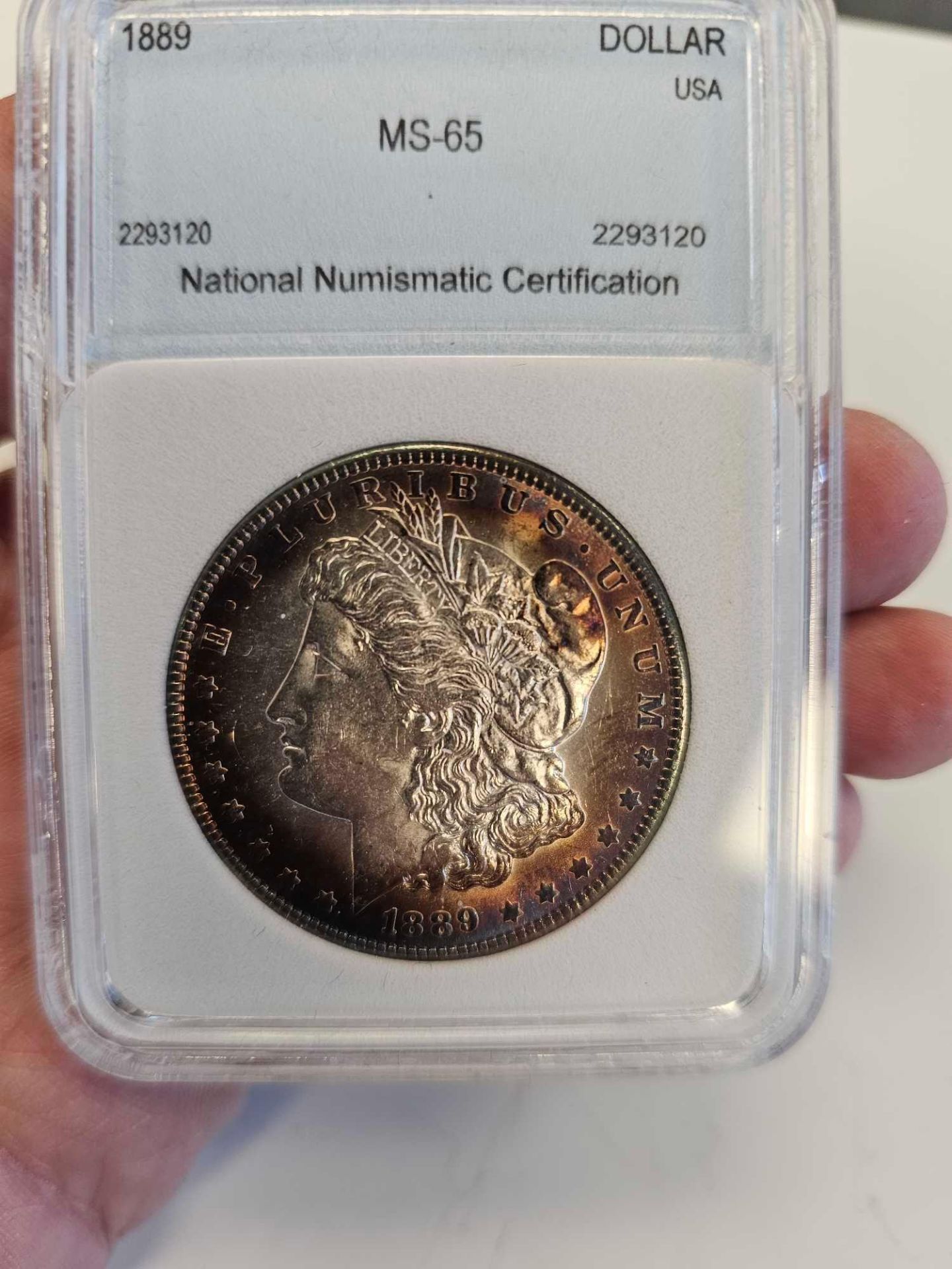 1889 toned Morgan Dollar