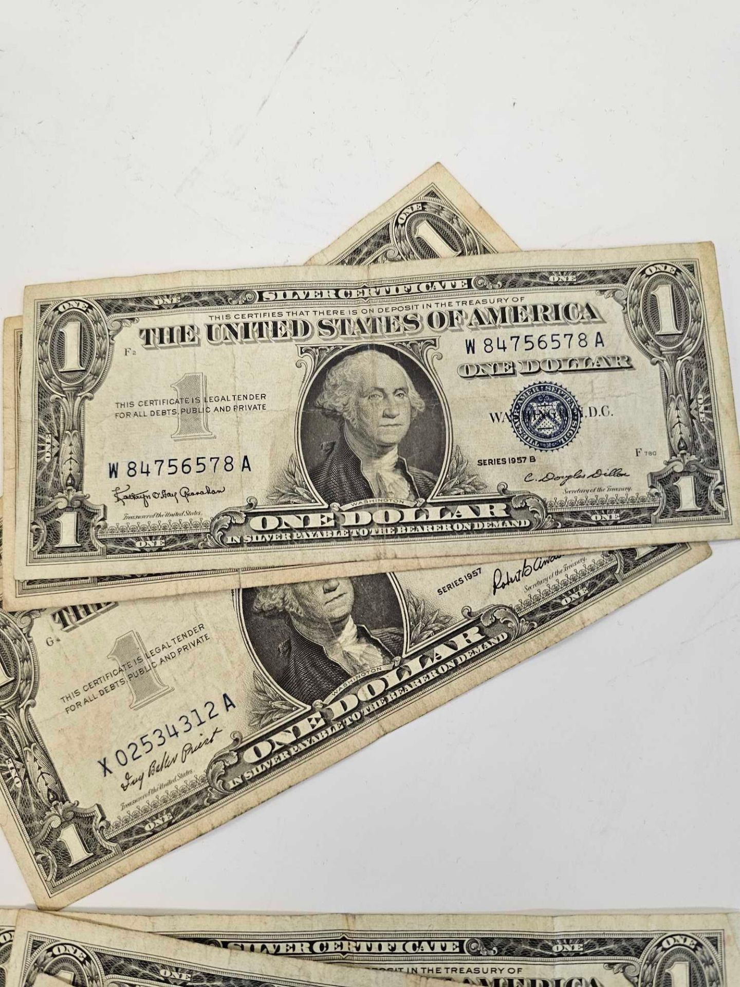 (10) Assorted $1 Dollar Silver Certificates - Image 4 of 6