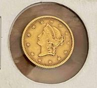 1853 Type-1, Indian Princess Dollar Gold $1