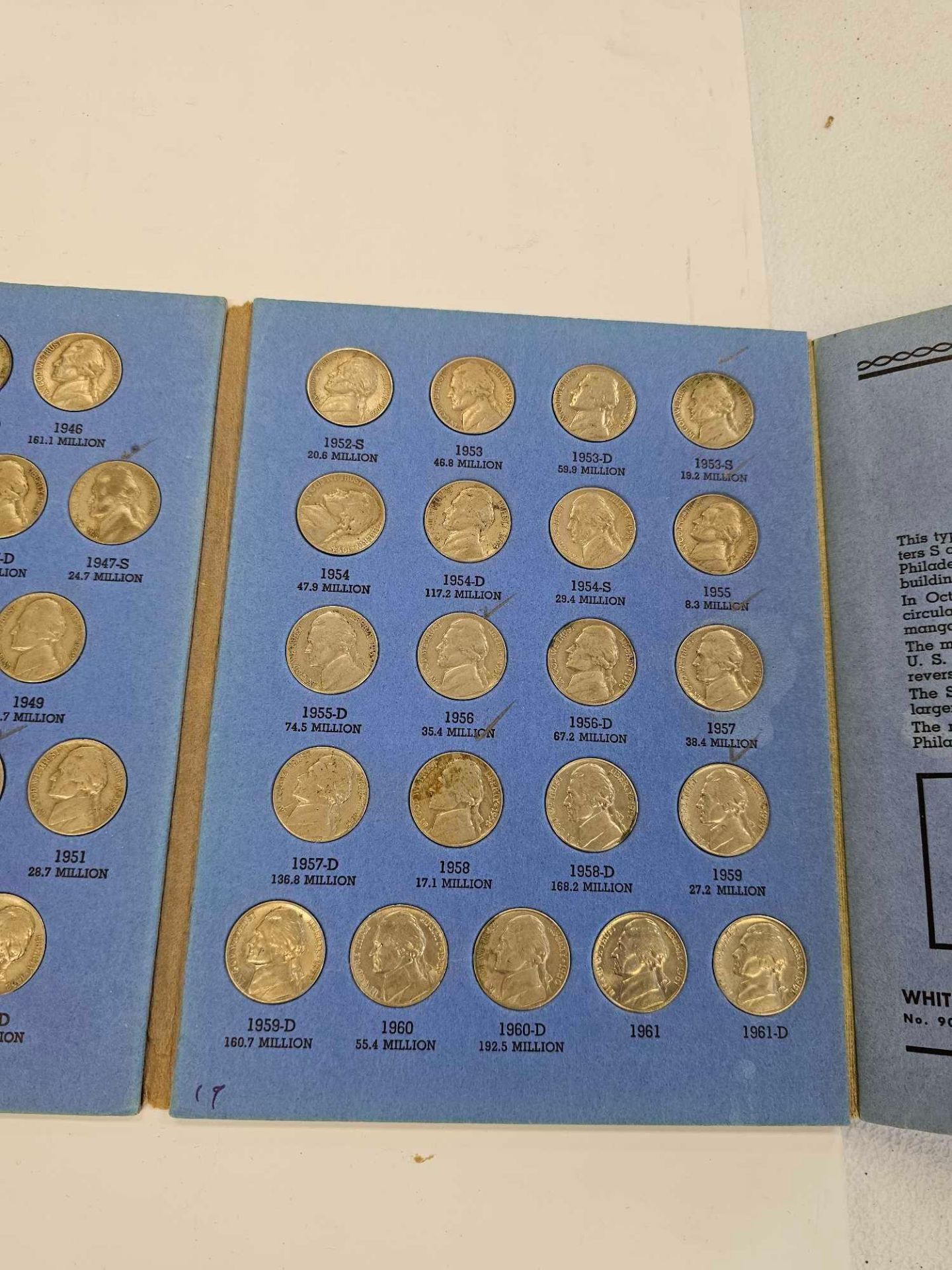 Complete set 1938-1960 Jefferson Nickels, key date 1950-D Nickel - Image 3 of 6