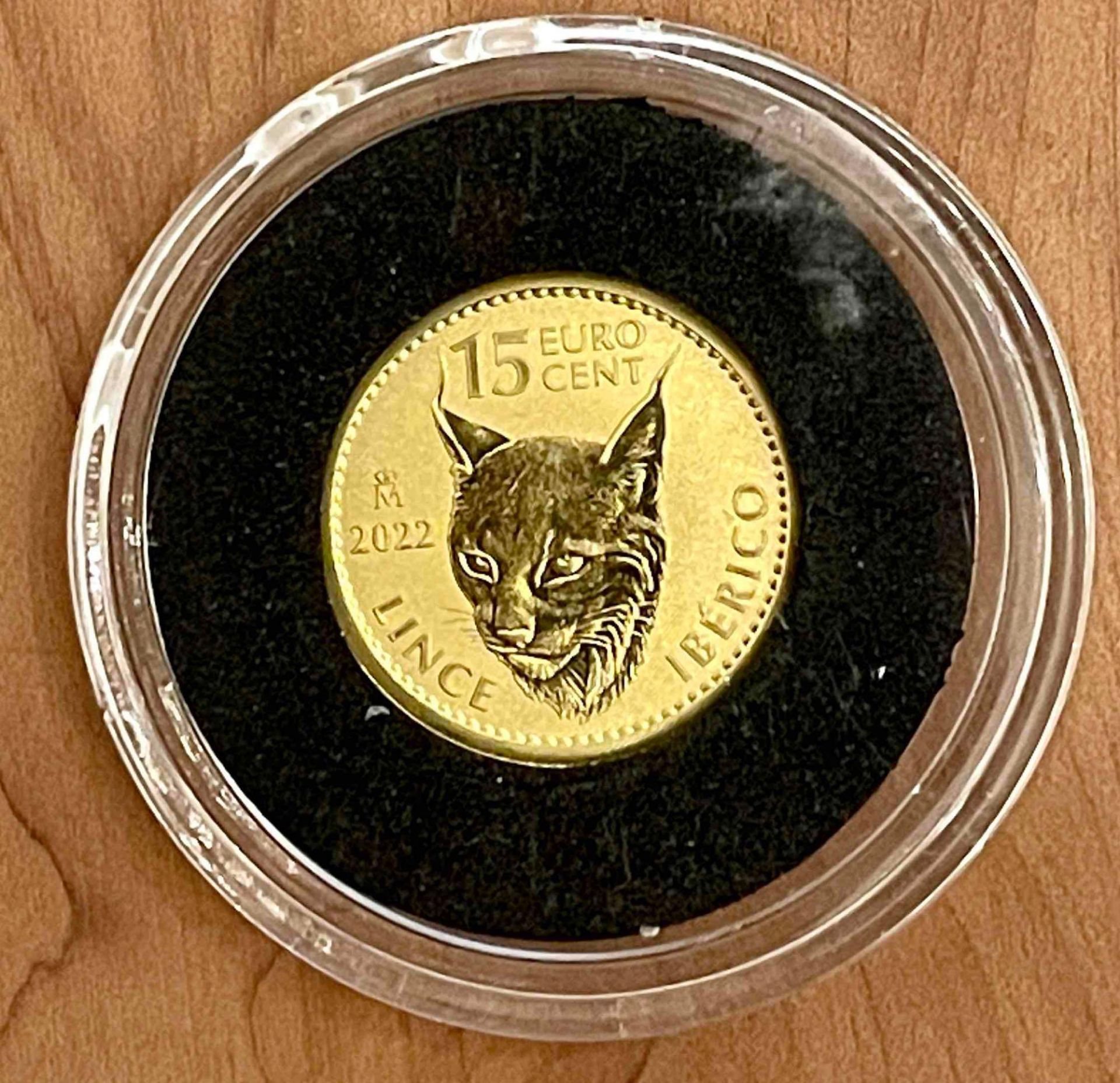 2022 M Spain Spanish Doubloon - Lynx Gold 15 Euro Cent - Image 3 of 4