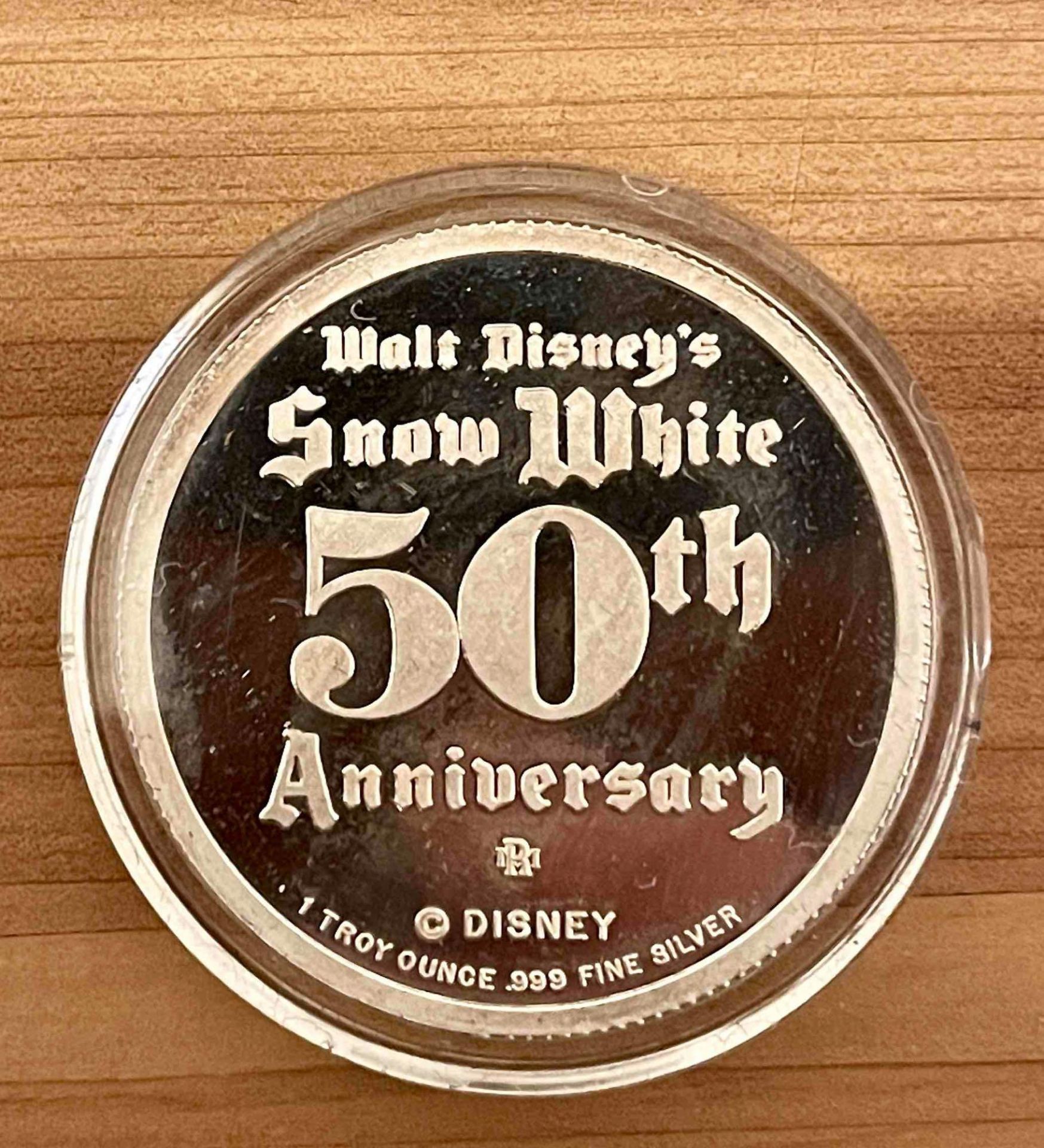 1987 Rarities Mint Disney 50th Snow White series The Witch 1oz Silver in case w/coa - Image 4 of 4