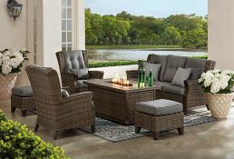 Newcastle Collection 6 Piece Deep seating set with Fire Pit