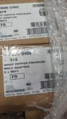 pallet of copper pressure male adapters