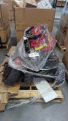 pallet of mini motorcycle kids ride on toy and more