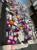 miscellaneous table lot of costume jewelry and accessories