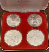 1976 Canada Montreal Olympics 4 Silver Coin Set, 4.3362 total oz