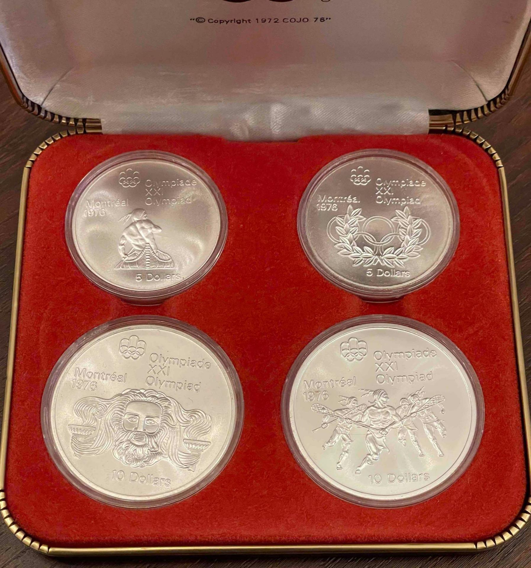 1976 Canada Montreal Olympics 4 Silver Coin Set, 4.3362 total oz