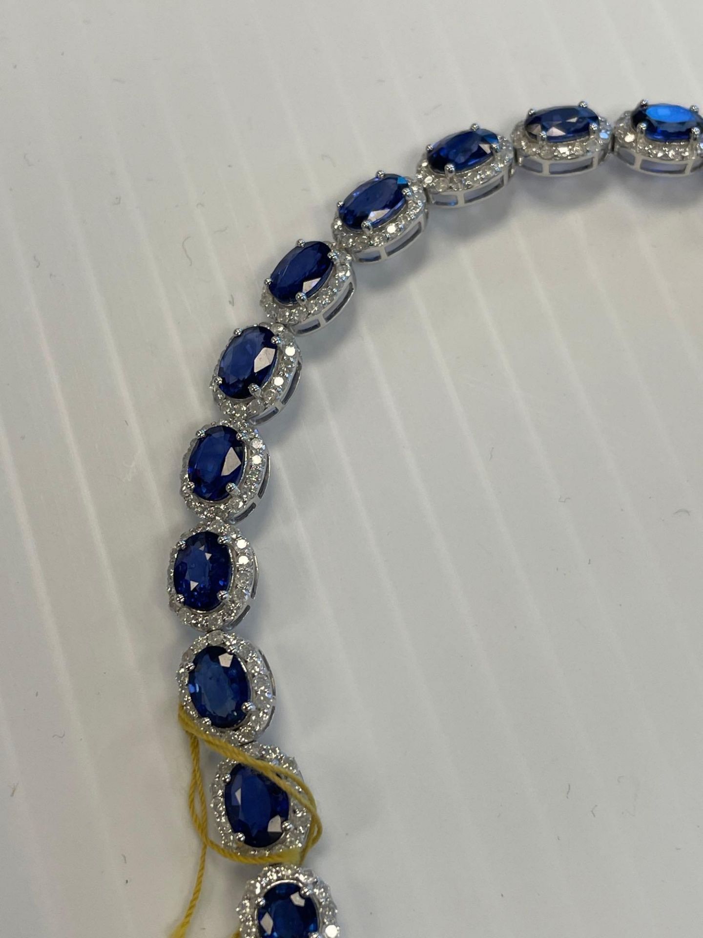 Jewelry: Sapphire & Diamond Bracelet 14KT 15.94 cts Sapphire /3.33 cts Diamond - Image 2 of 7