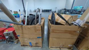 (2) GL- Lifeproof flooring, Callaway gold club, planter, blinds, Tubing, tamper, animal trap and mor