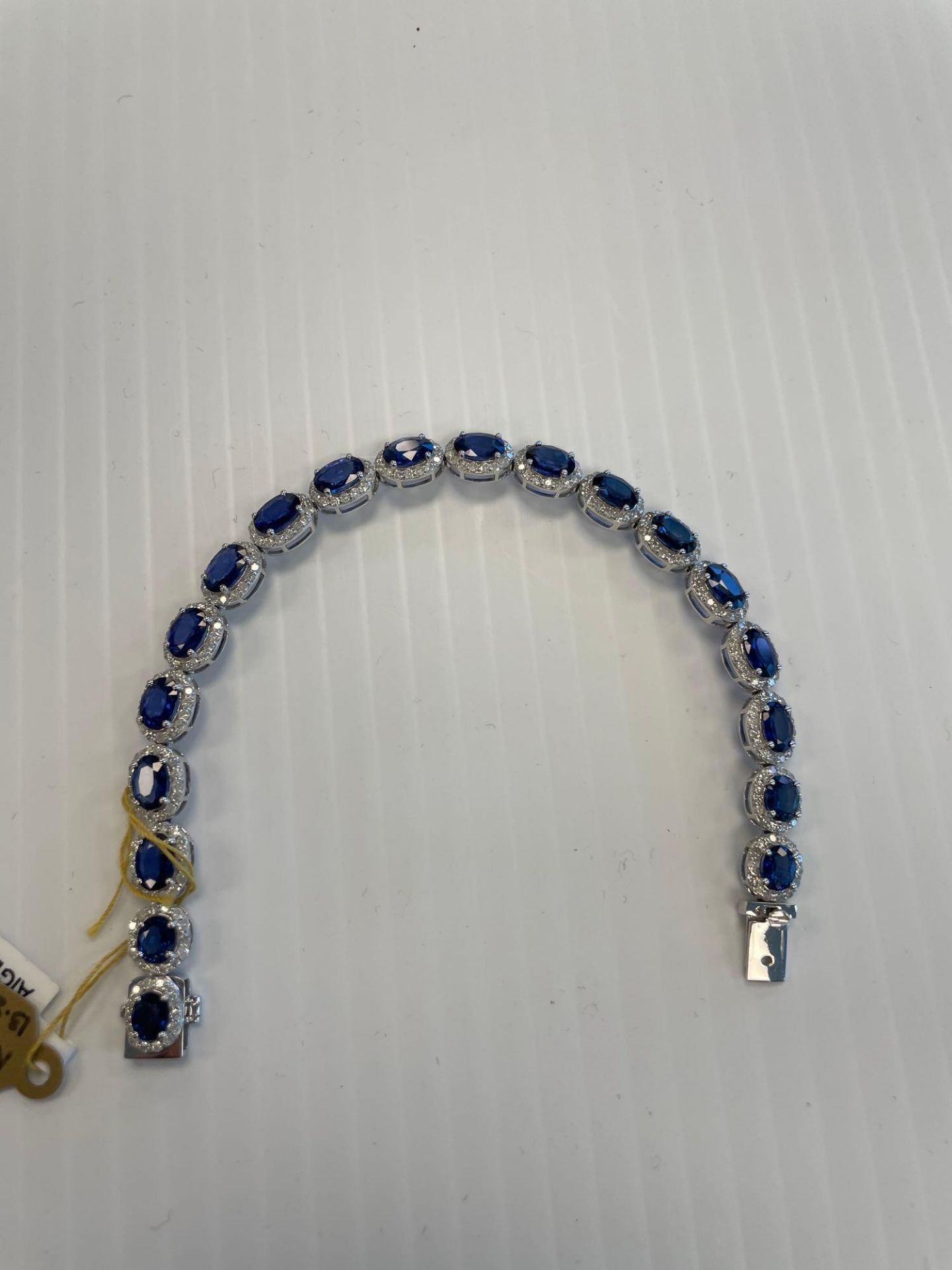 Jewelry: Sapphire & Diamond Bracelet 14KT 15.94 cts Sapphire /3.33 cts Diamond