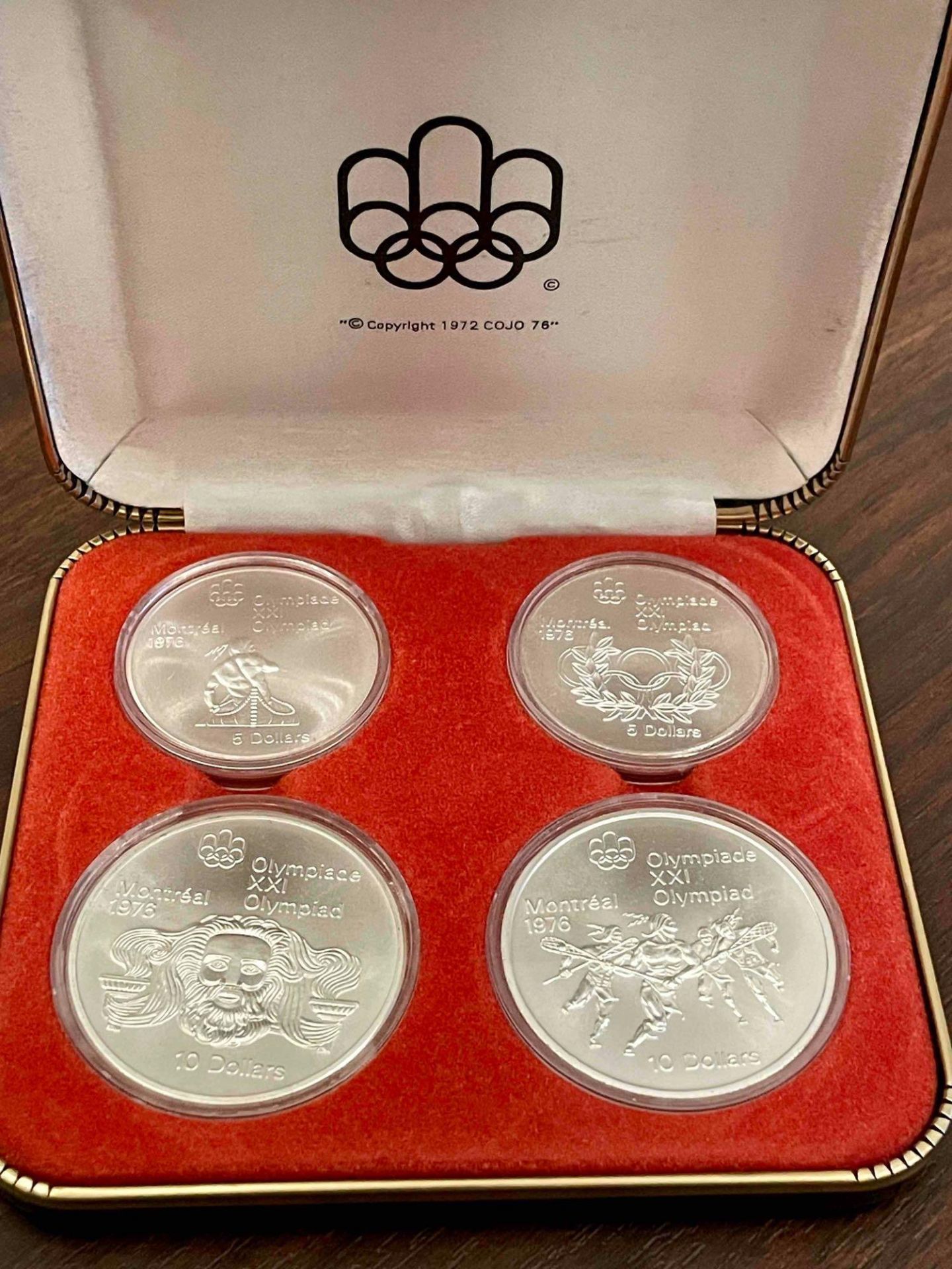 1976 Canada Montreal Olympics 4 Silver Coin Set, 4.3362 total oz - Image 2 of 4
