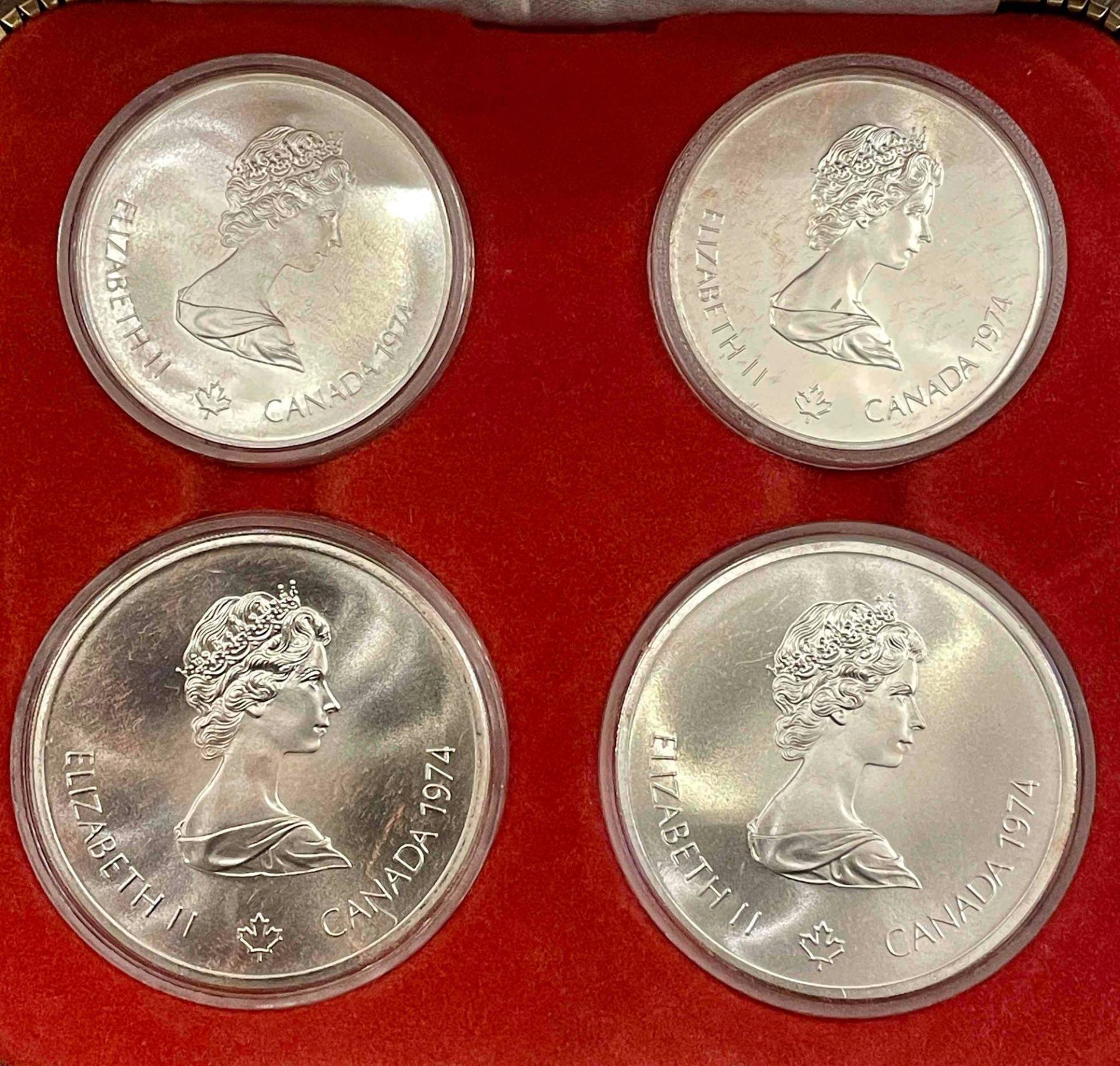 1976 Canada Montreal Olympics 4 Silver Coin Set, 4.3362 total oz - Image 4 of 4