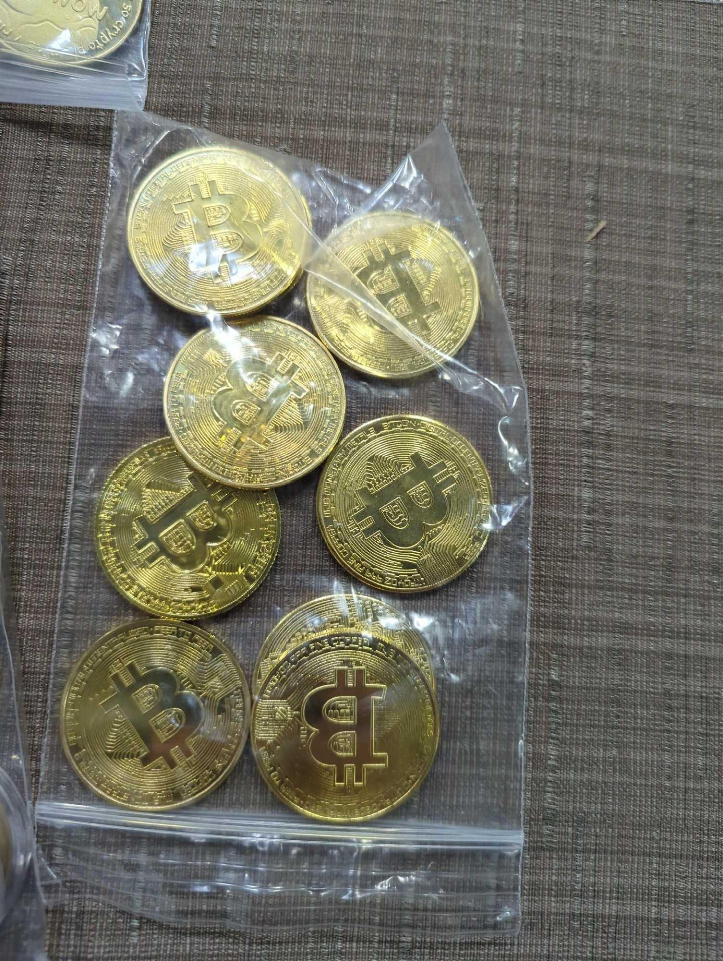 multiple commemorative Trump coins Doge coins and bitcoins - Image 2 of 7