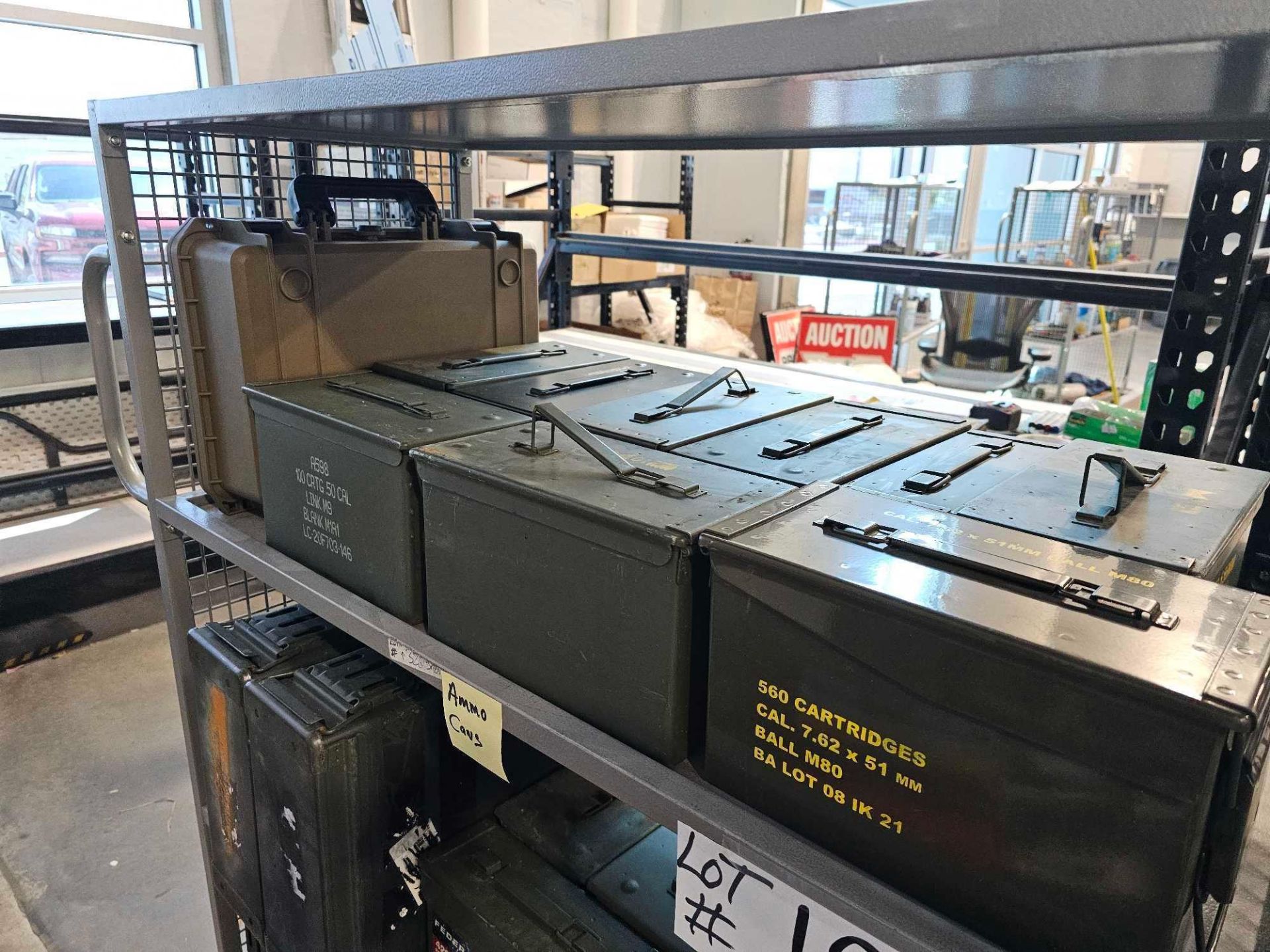 rolling rack of miscellaneous ammo cans - Image 2 of 4