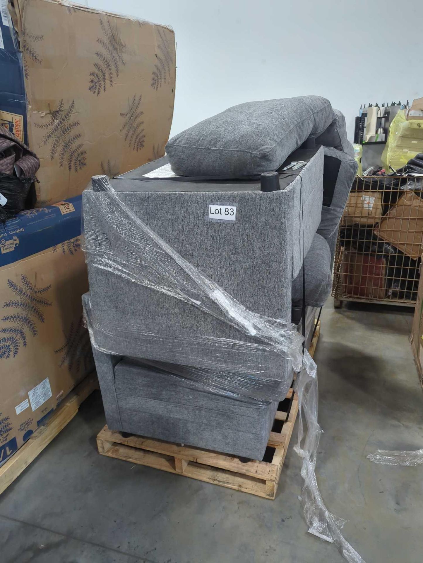 pallet of gray sofa