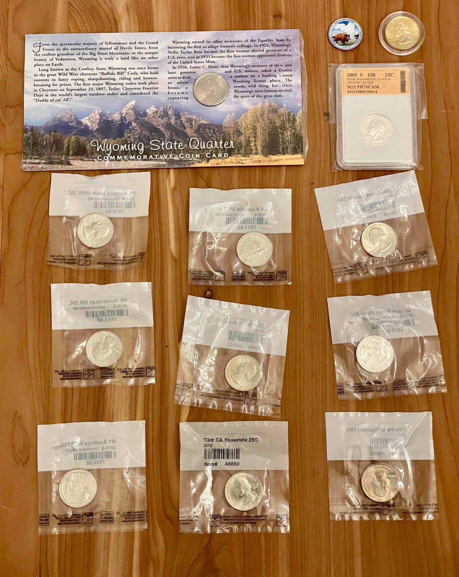 Misc Quarters: Colorized, Gold plated, uncirculated - Image 6 of 6