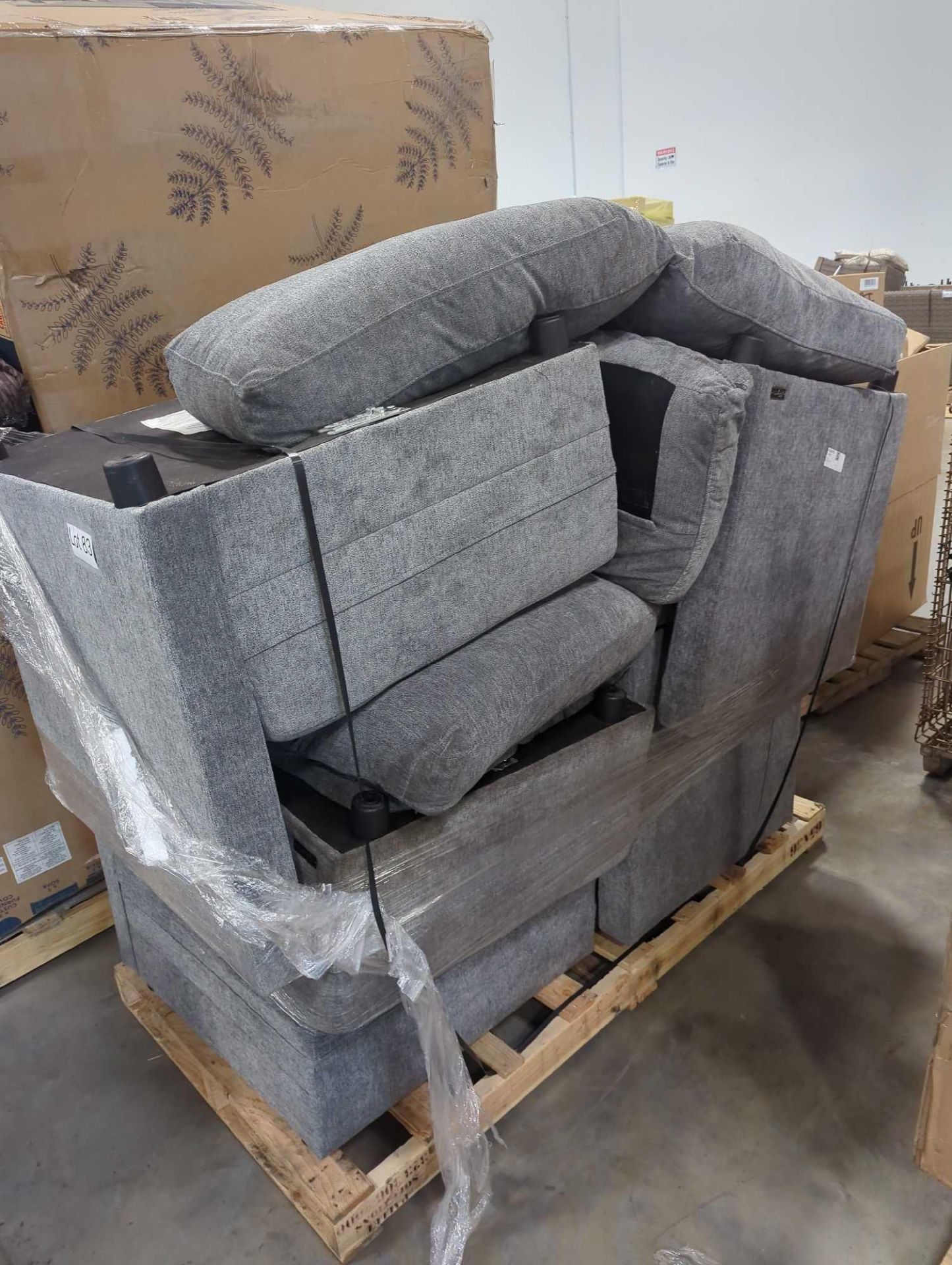 pallet of gray sofa - Image 2 of 5