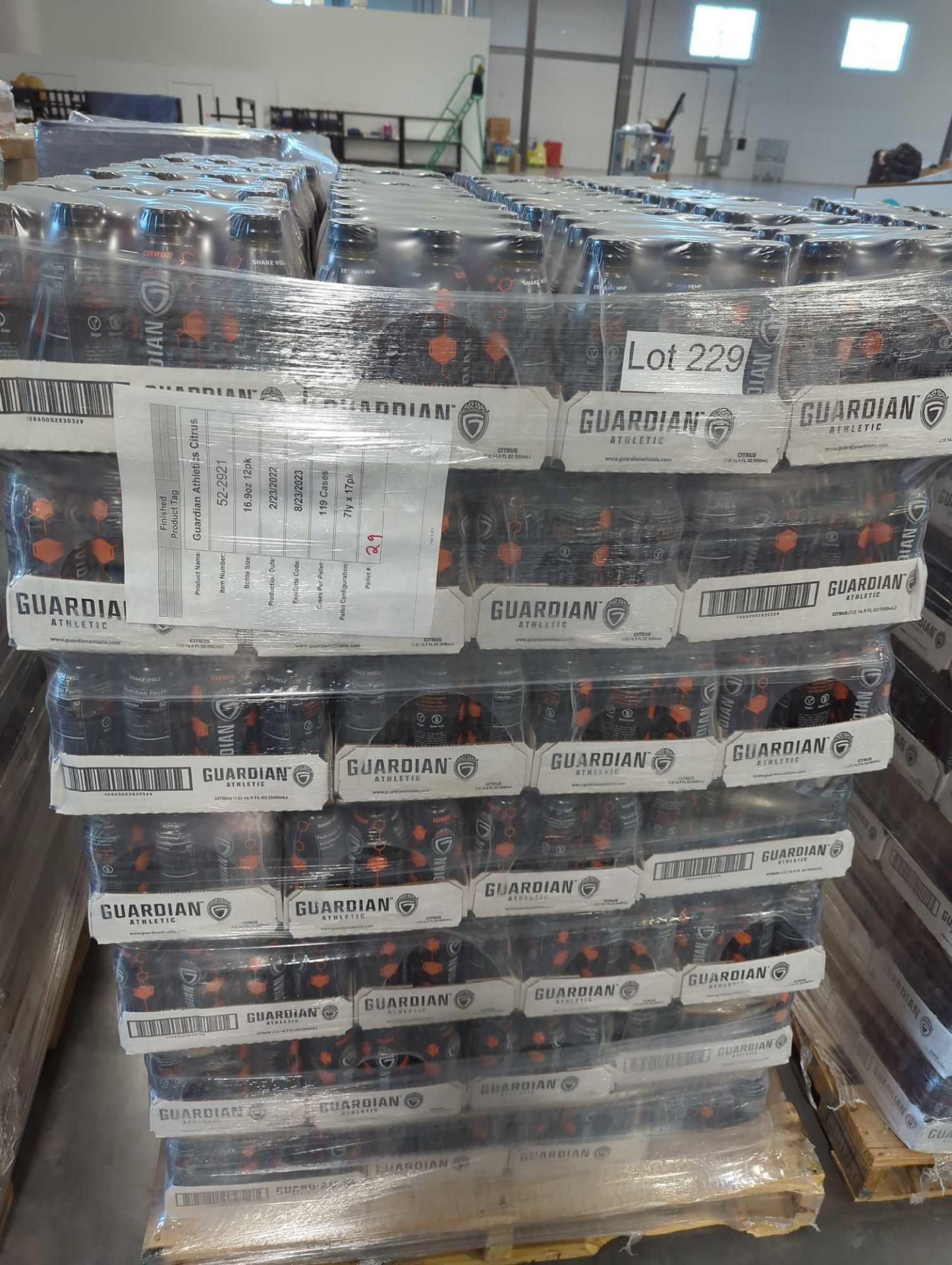 Pallet- Guardian Athletic Sports Drink Citrus 119 Cases - Image 2 of 4