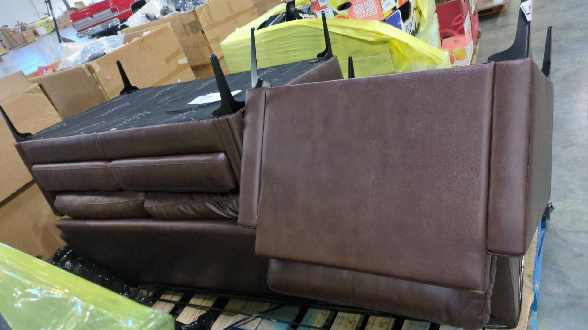 leather sofa abison not in box - Image 2 of 3