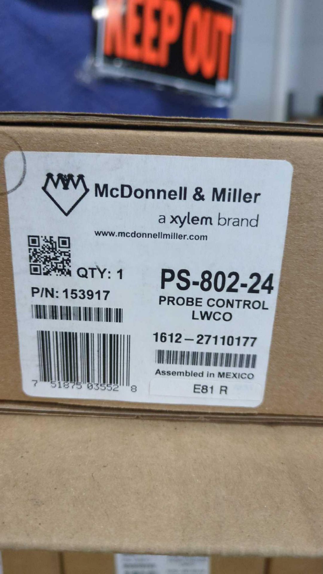 15 units of McDonald and Miller probe control LWCO PS-802-24