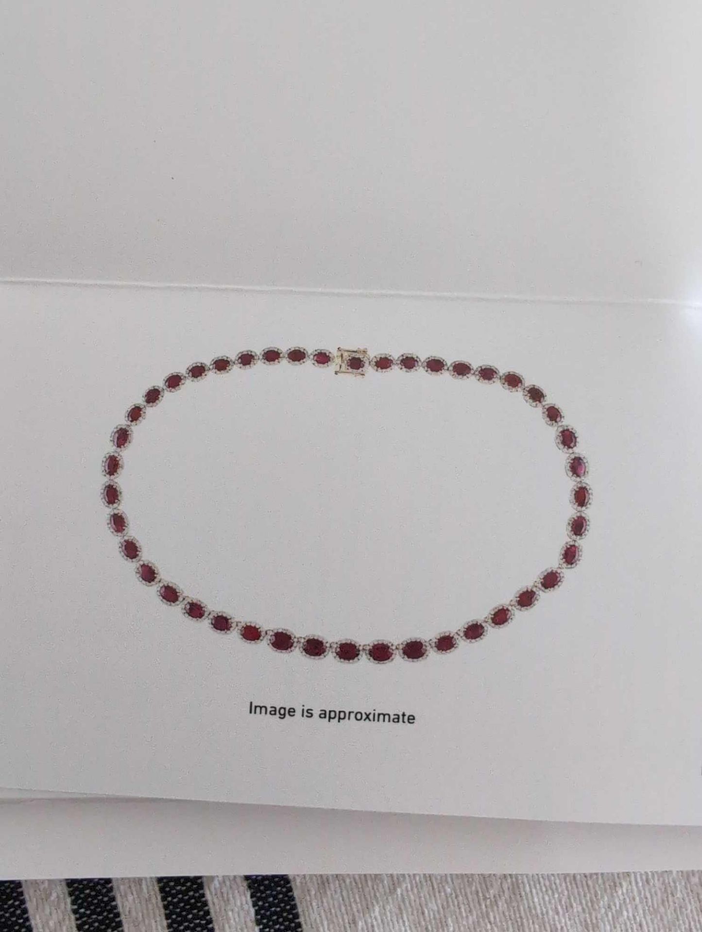 14KT Gold Ruby and Diamond Necklace - Image 11 of 12