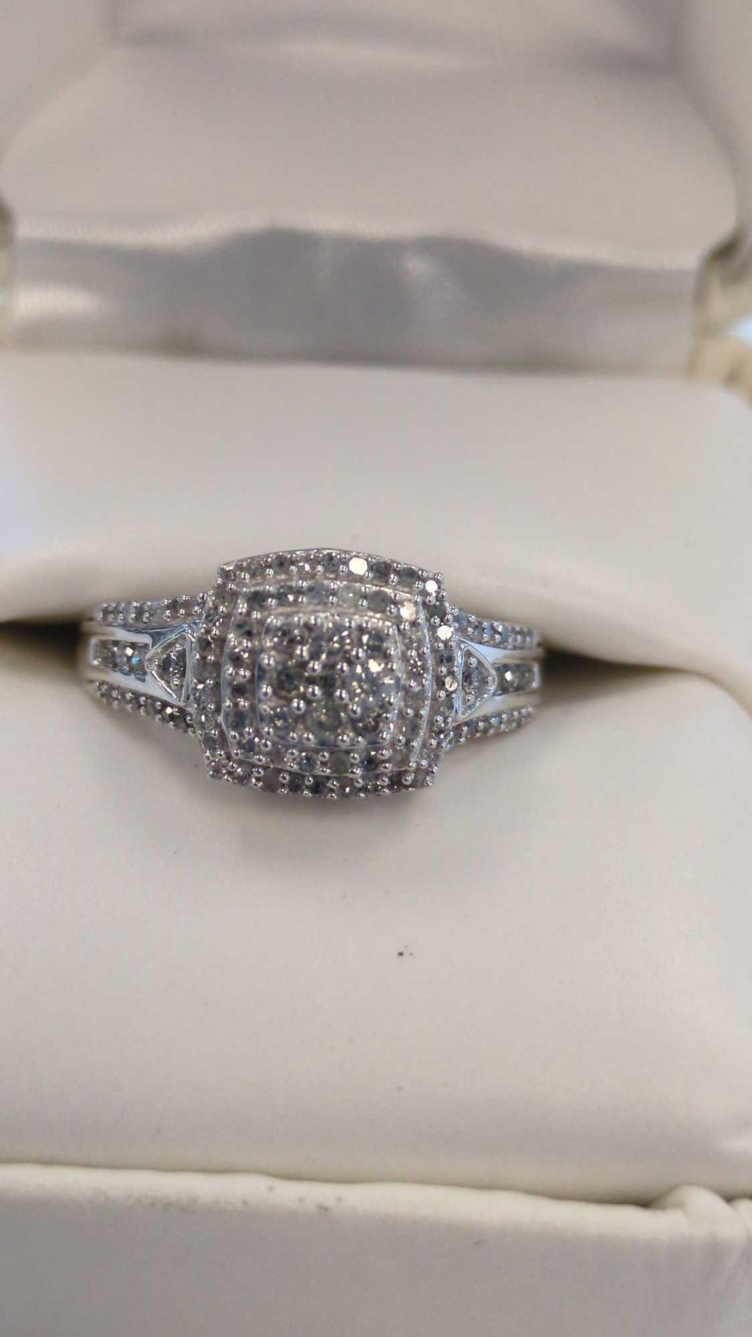 half carat cushion cut natural diamond ring