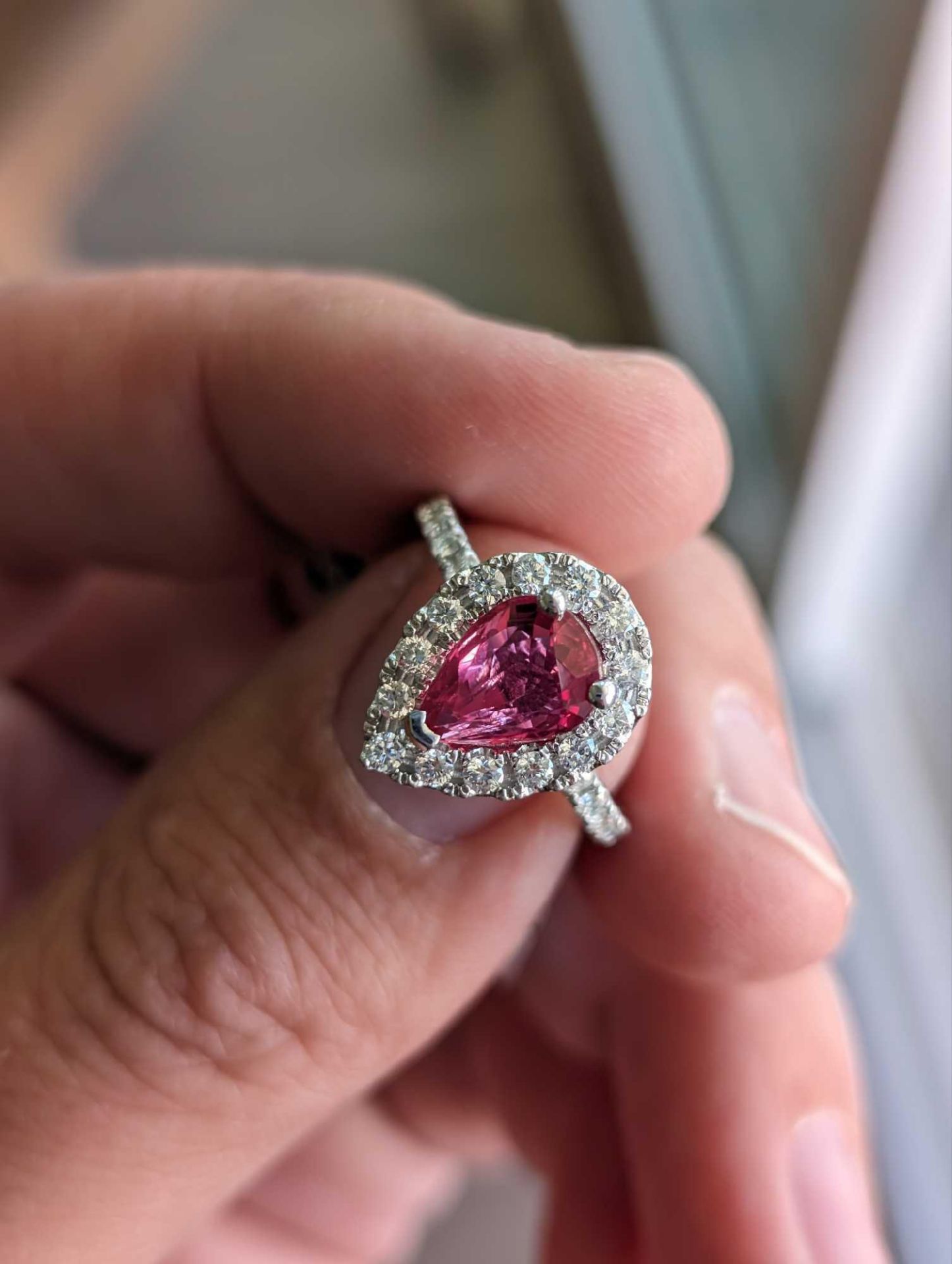 14KT White Gold 2.01 CTW Ruby and Diamond Ring