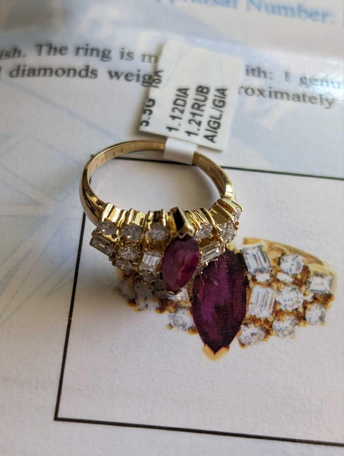 18KT Ruby and Diamond Ring - Image 6 of 10