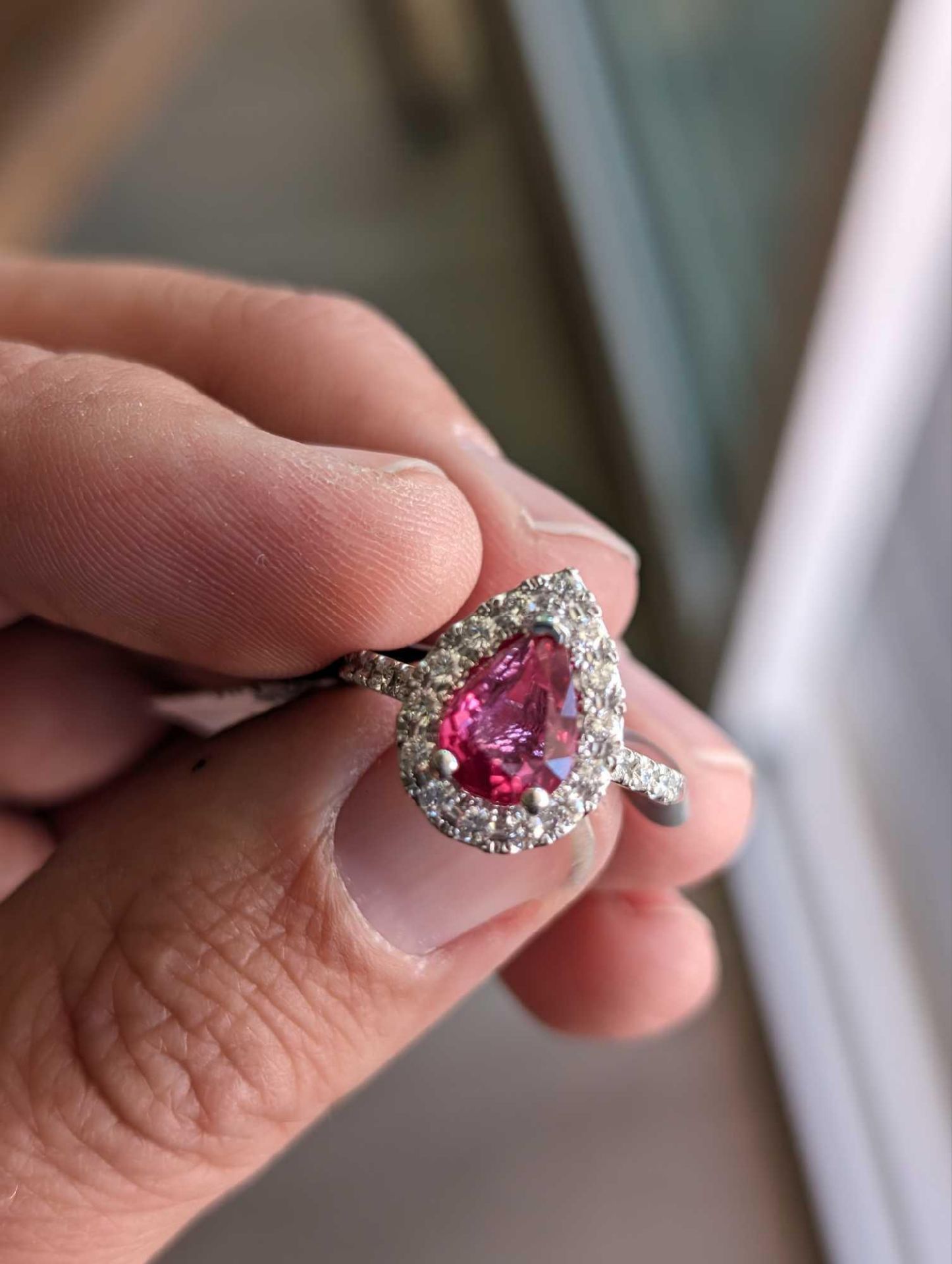 14KT White Gold 2.01 CTW Ruby and Diamond Ring - Image 4 of 9