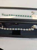 Opal and Emerald Beryl Bracelet