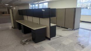 Cubicle system with counters and misc desks