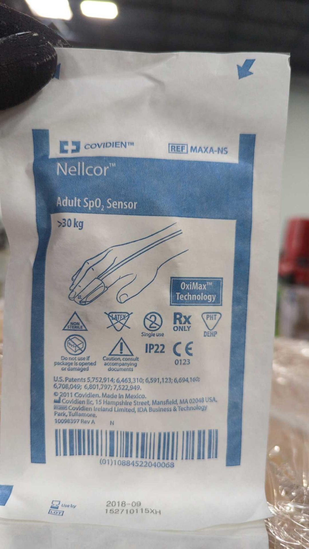 Pallet- Nellcor Adult SP O2 Sensors, expired - Image 3 of 7