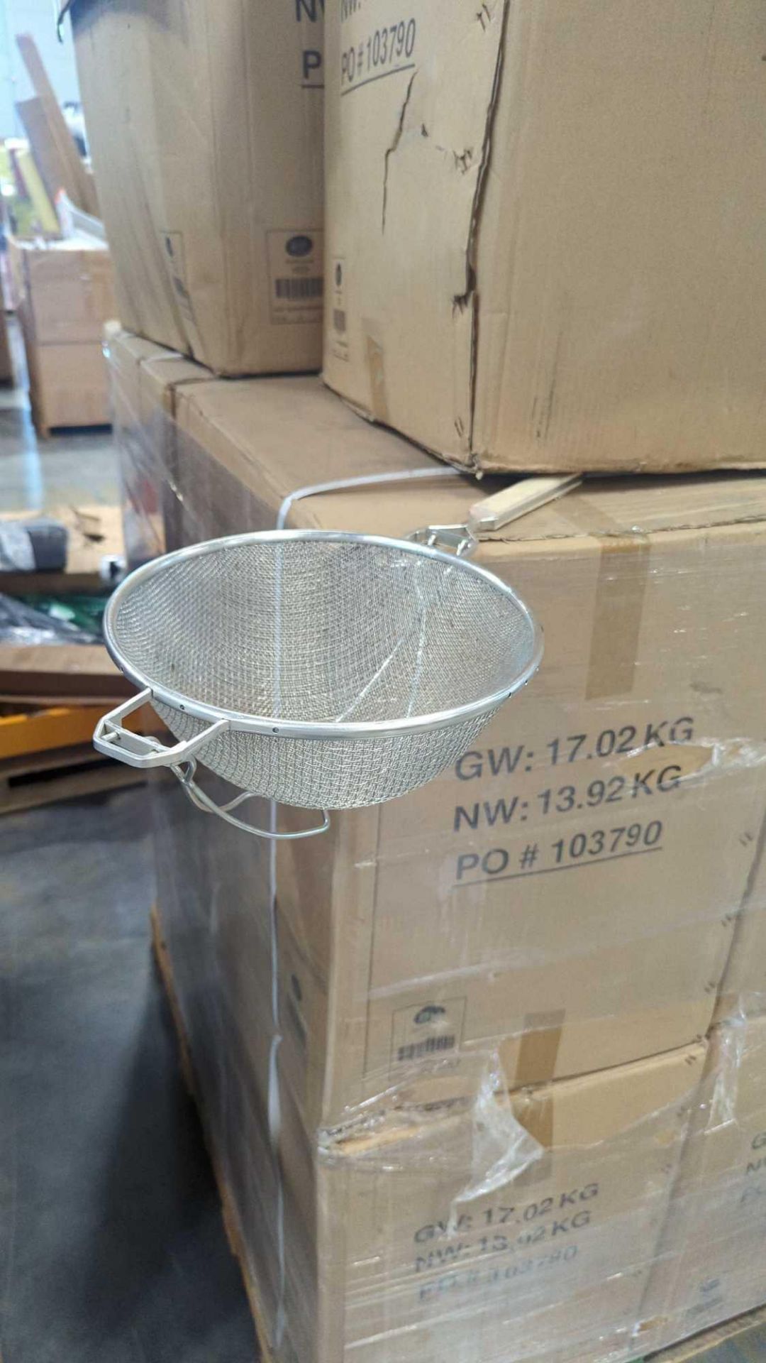 pallet of reinforced strainers
