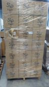 pallet of multiple sip by swell water bottles with possible marriot logo