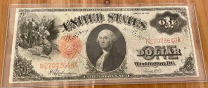 1917 United States Large Size Sawhorse One Dollar Note