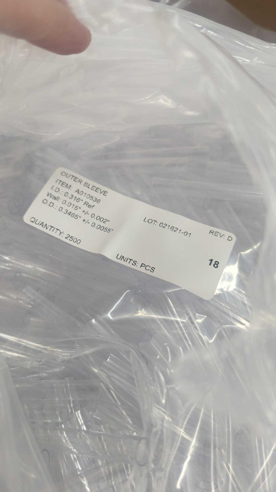 AP Extrusion Outer Sleeve Plastic Tubing approx 40,000 +/- units - Image 2 of 5