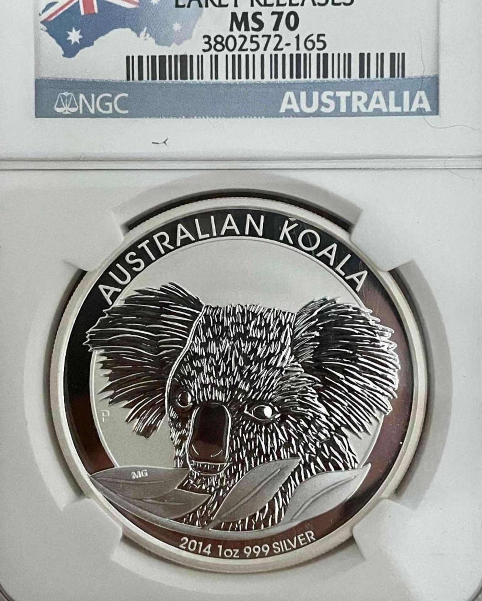 2014 Australia 1 oz Silver Koala MS-70 NGC (Early Releases) - Image 2 of 3