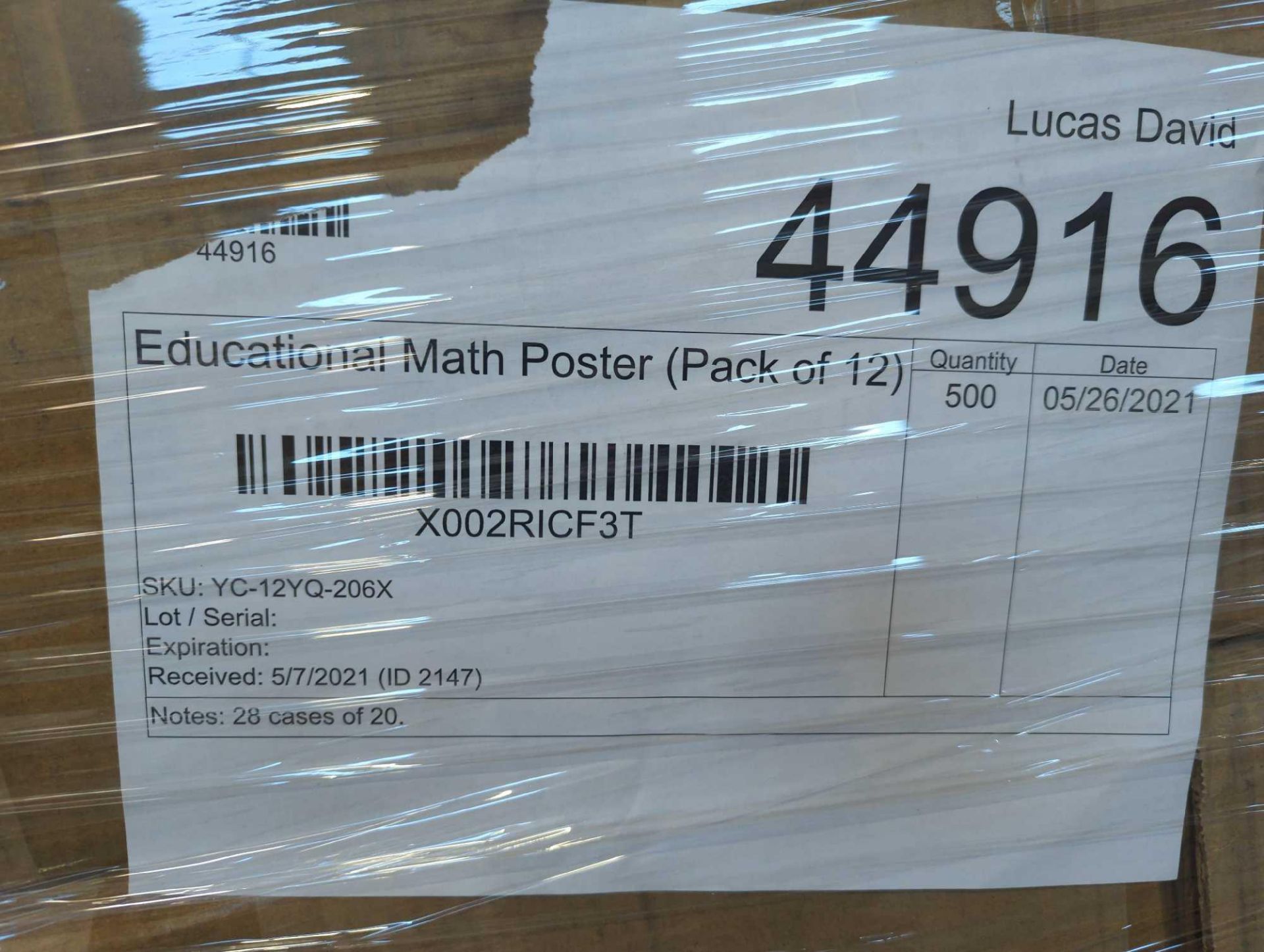 Pallet- Kids Educational Math Posters