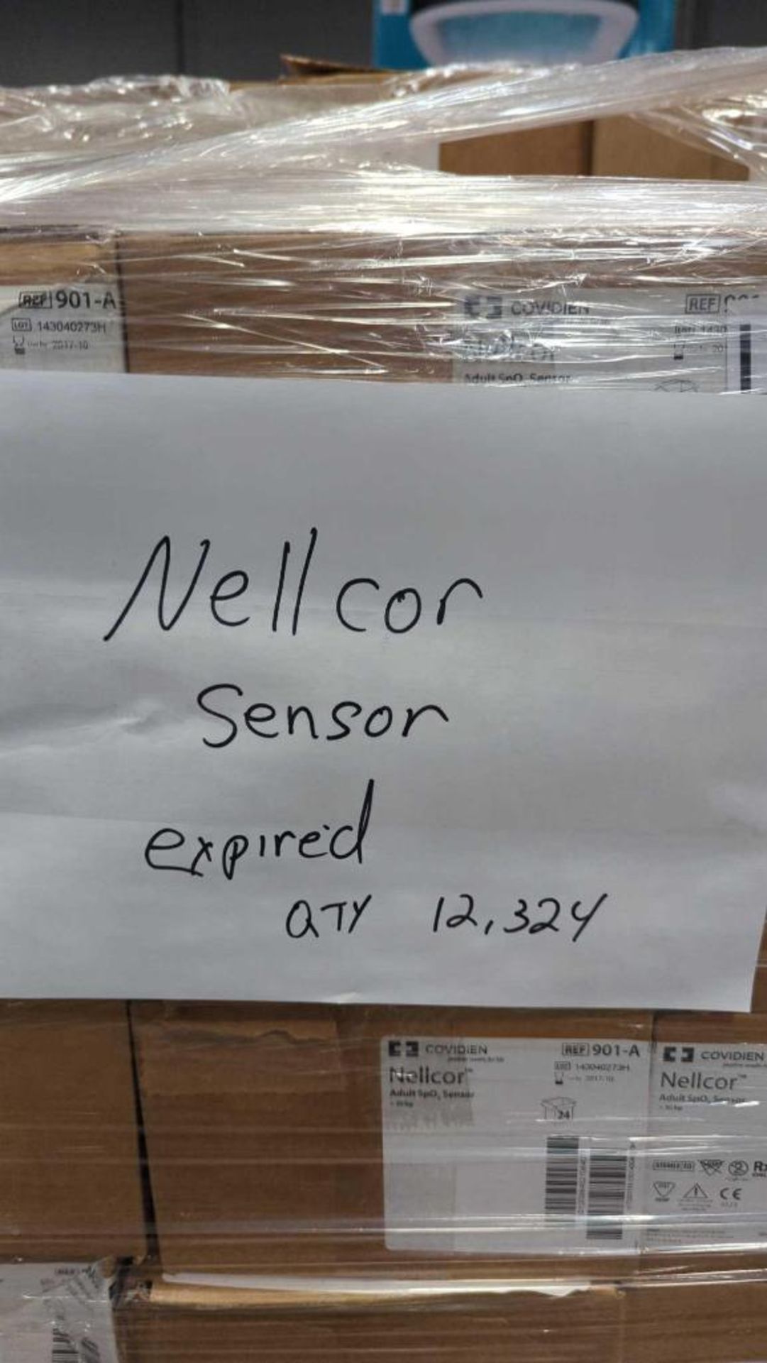 Pallet- Nellcor Adult SP O2 Sensors, expired