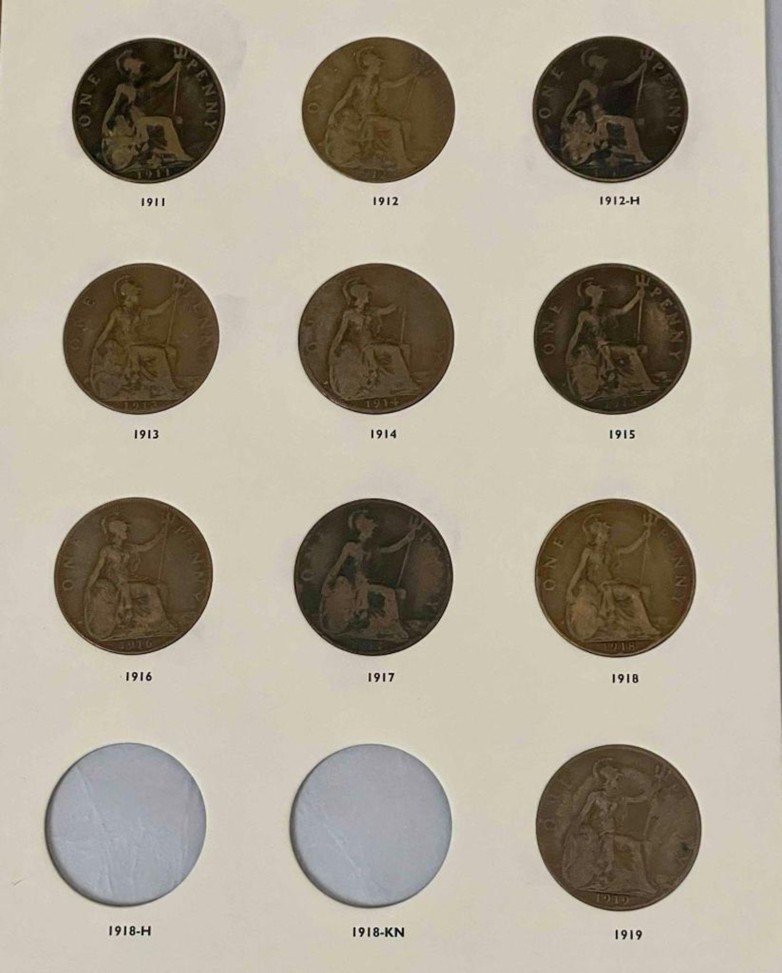 Great Britian George V Pennies 1911-1936 (1918-19 missing 4 coins), 1979 Isle of Man lifeboat, Penny - Image 11 of 13