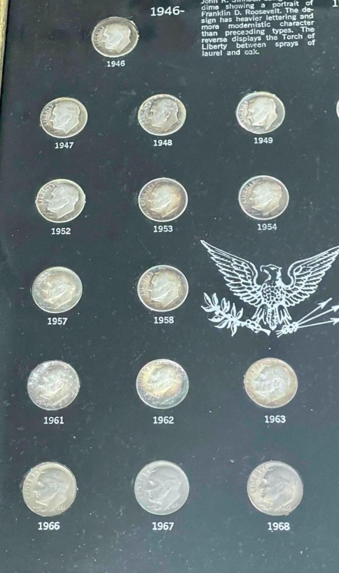 Roosevelt Dime Collection 1946-1971, mostly silver - Image 4 of 5