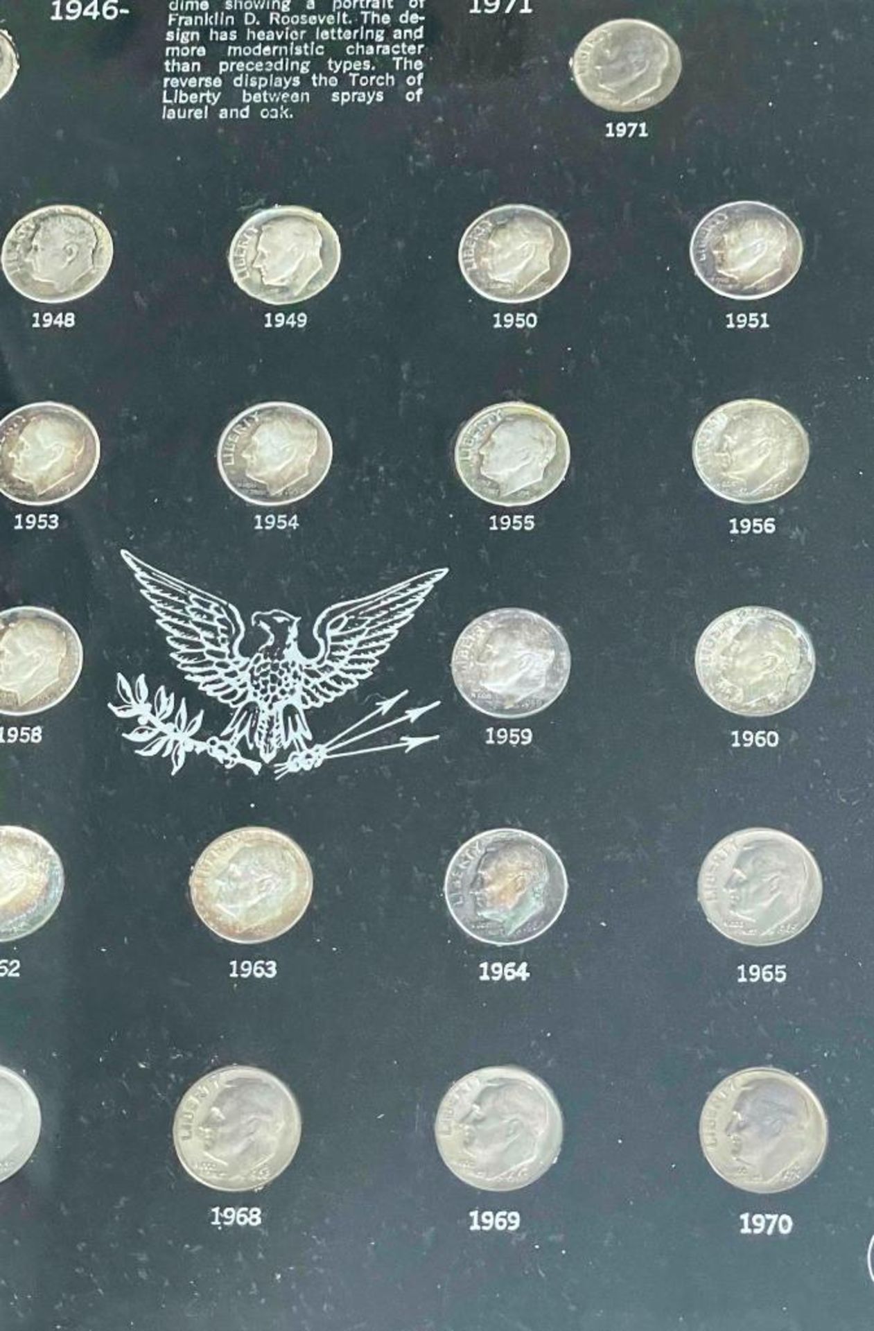 Roosevelt Dime Collection 1946-1971, mostly silver - Image 5 of 5