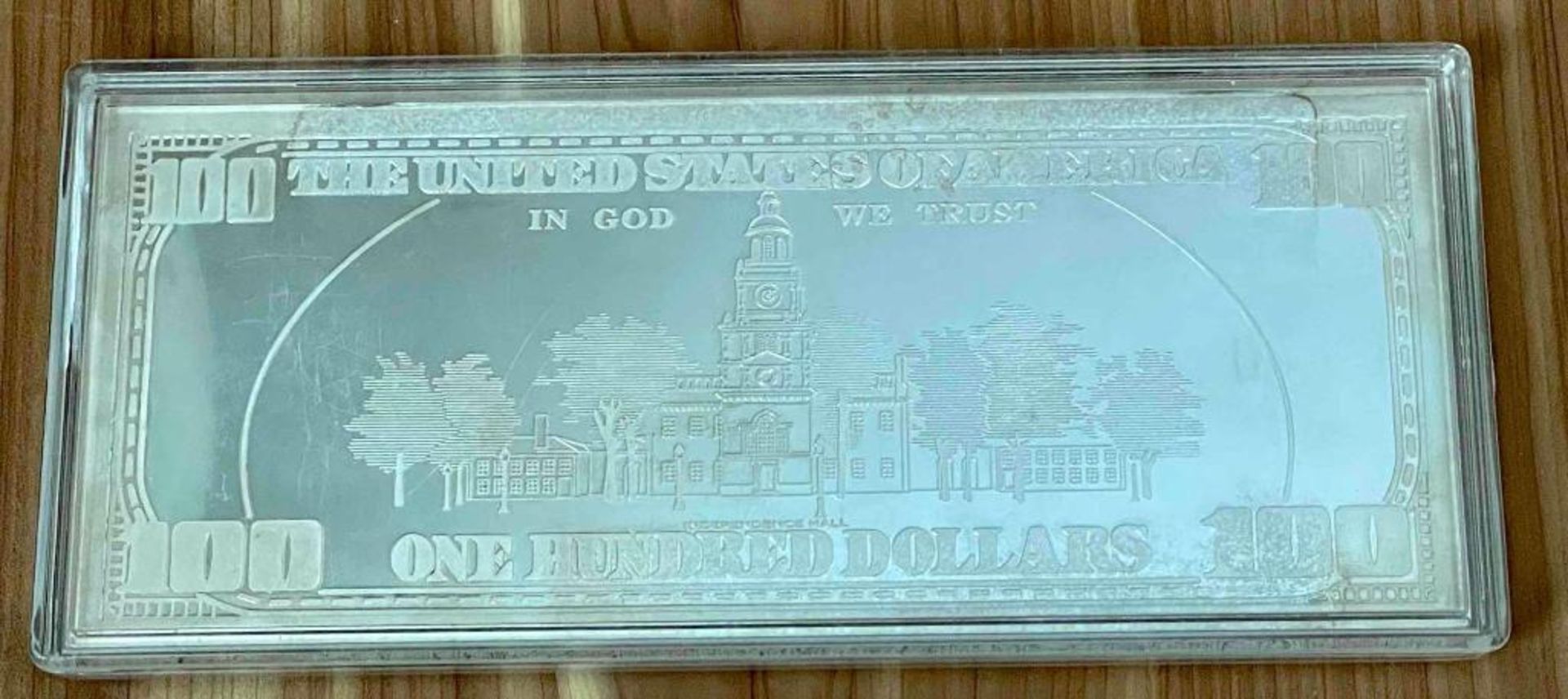 1997 Washington Mint 4 oz Silver Franklin $100 Bill - Image 3 of 3