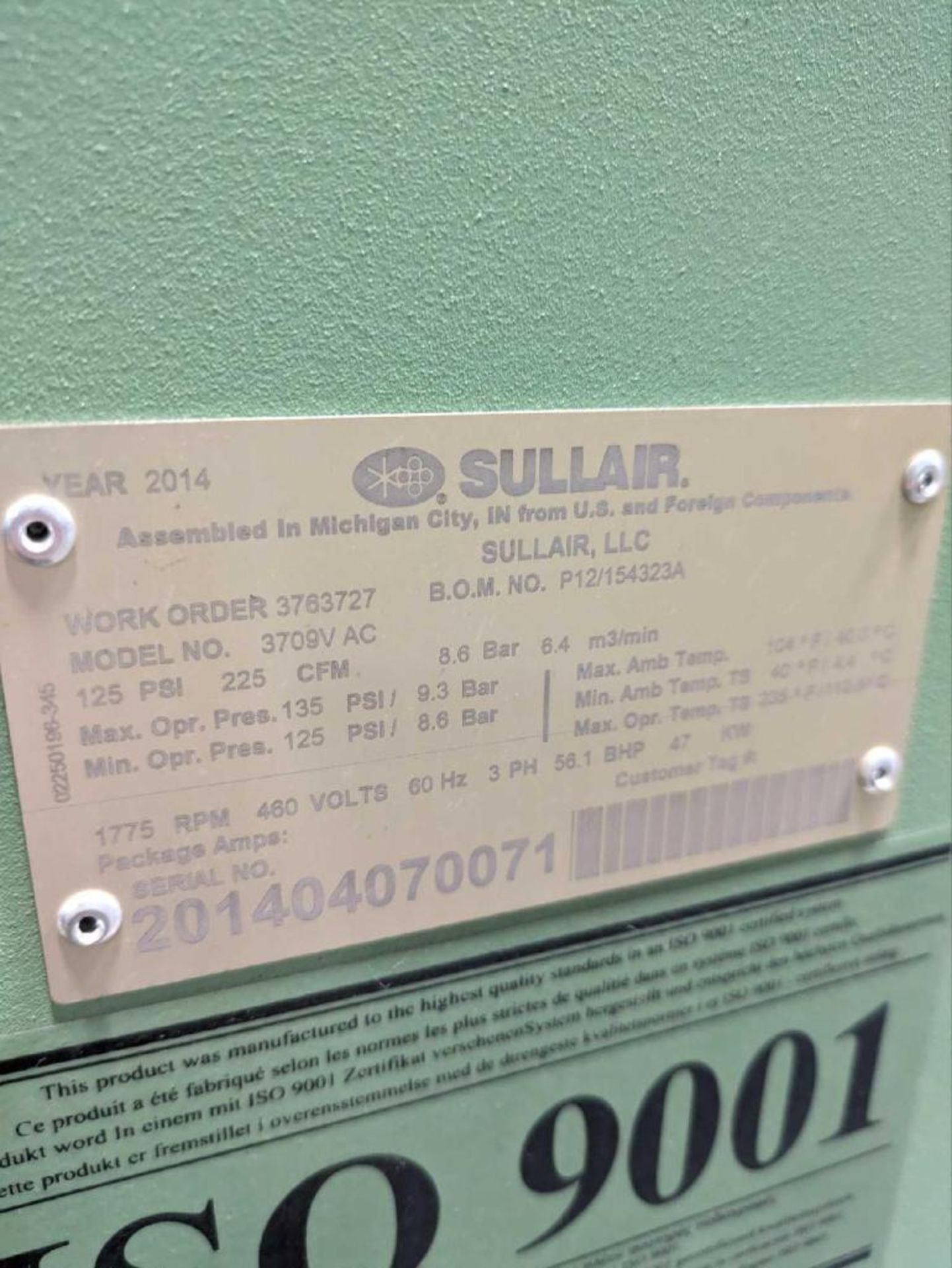 Sullair compressor - Image 8 of 14