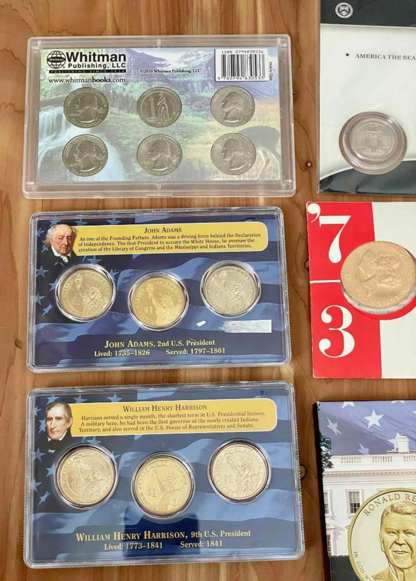 Misc Coins: 1973 Bicentennial Commemorative Medal, Presidential Dollar Series, William Harrison, Joh - Image 3 of 7